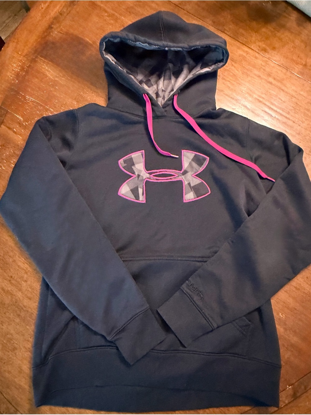 Under Armour Women's Black Hoodie with Pink Accents